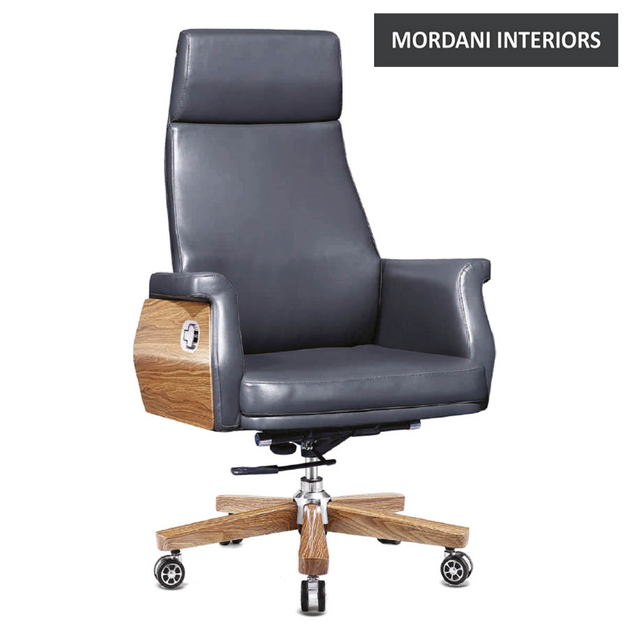 Tuxford High Back 100% Genuine Leather Chair